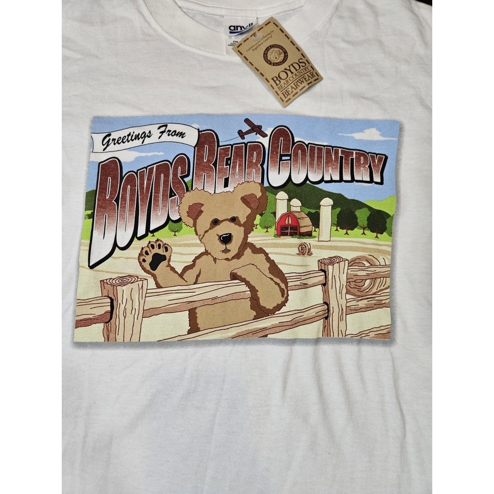 Boyds Bear Country T-Shirt Adult Size Small Vintage Blue Anvil Tag